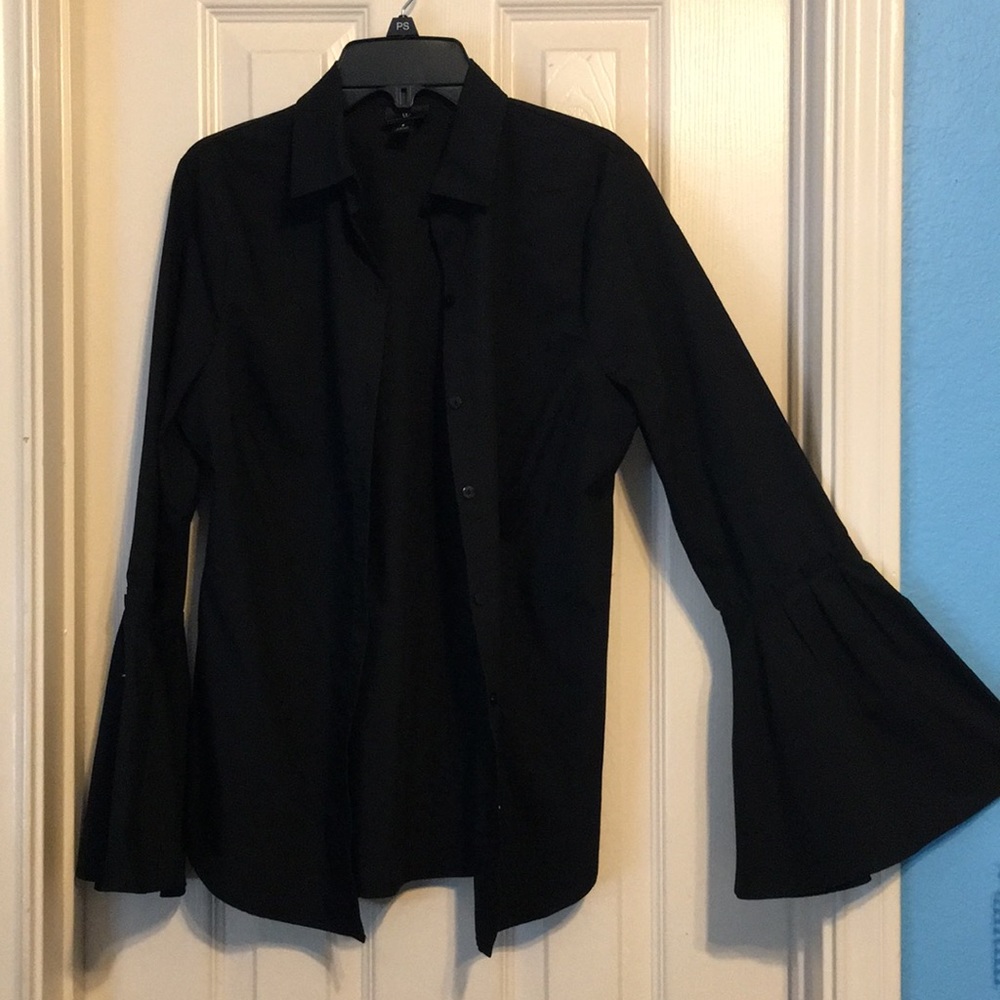 Black button up with bell sleeves